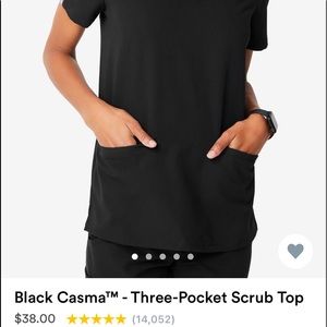 FIGS black Casma scrub top